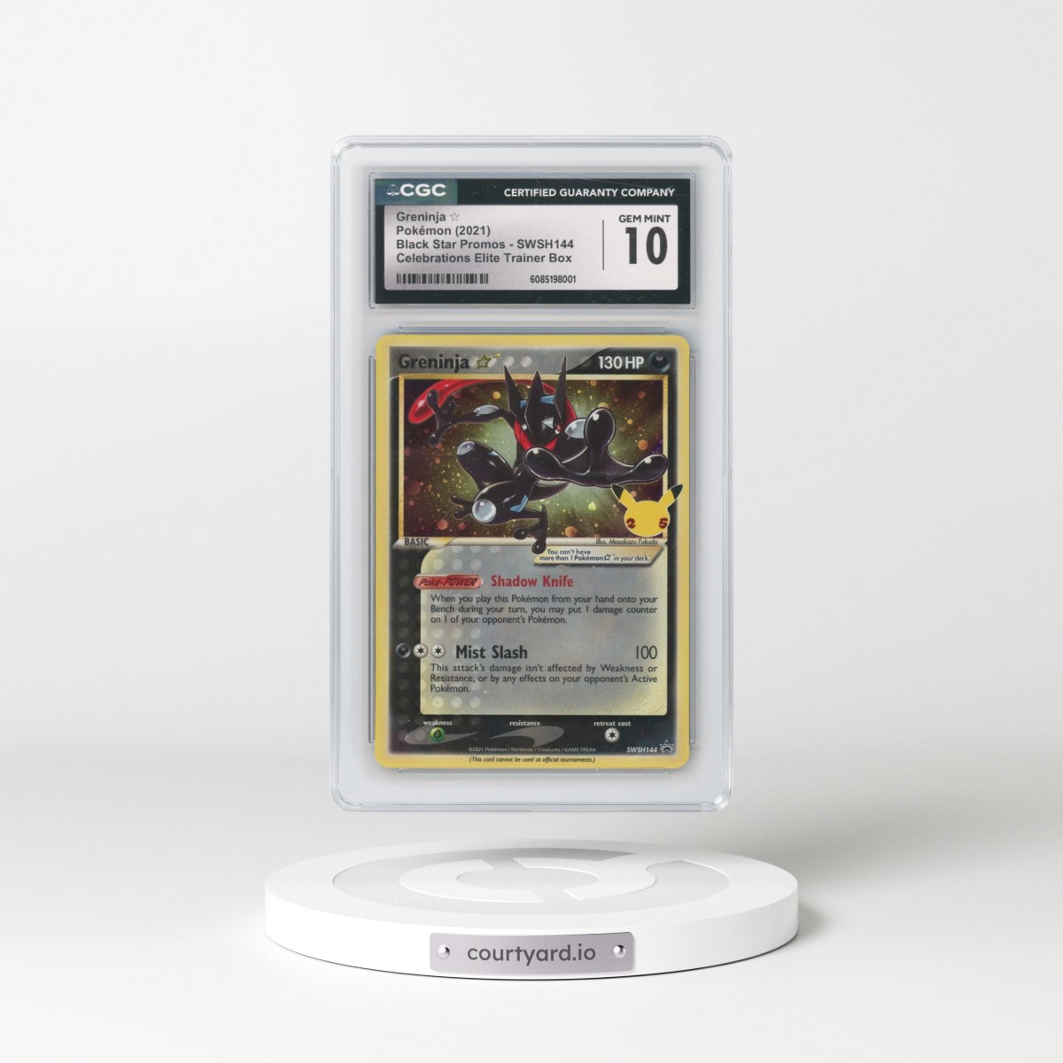2017 Black Star Promos - Sword & Shield #SWSH144 Greninja â - Celebrations Elite Trainer Box (Cosmos Holo) (CGC 10 GEM MINT)