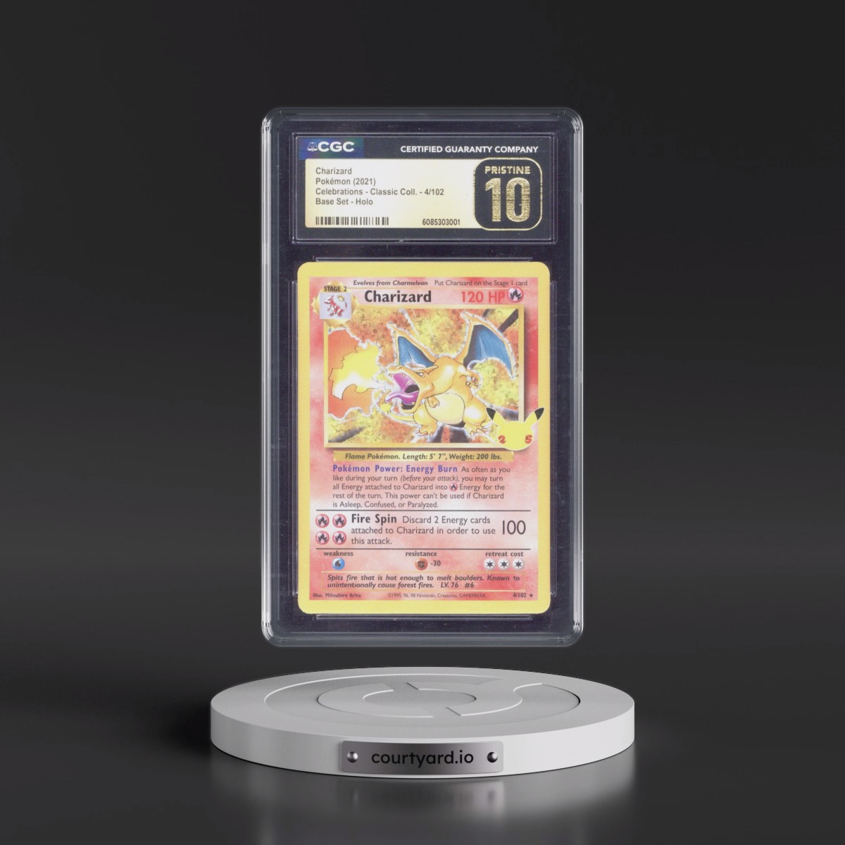 2021 Celebrations - Classic Collection #4/102 Charizard - Base Set Holo (CGC 10 PRISTINE)