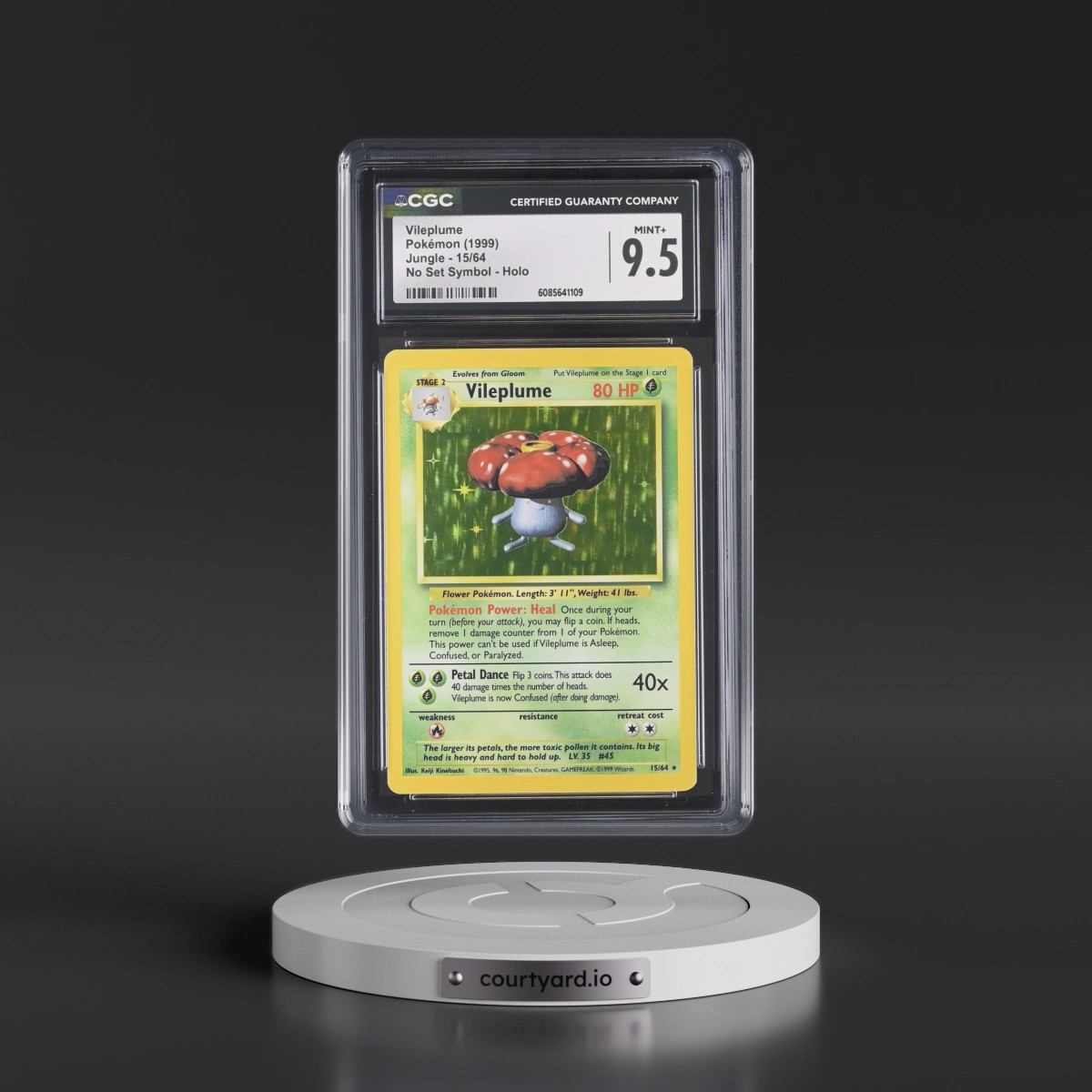 1999 Jungle #15/64 Vileplume - No Set Symbol Holo (CGC 9.5 MINT+)