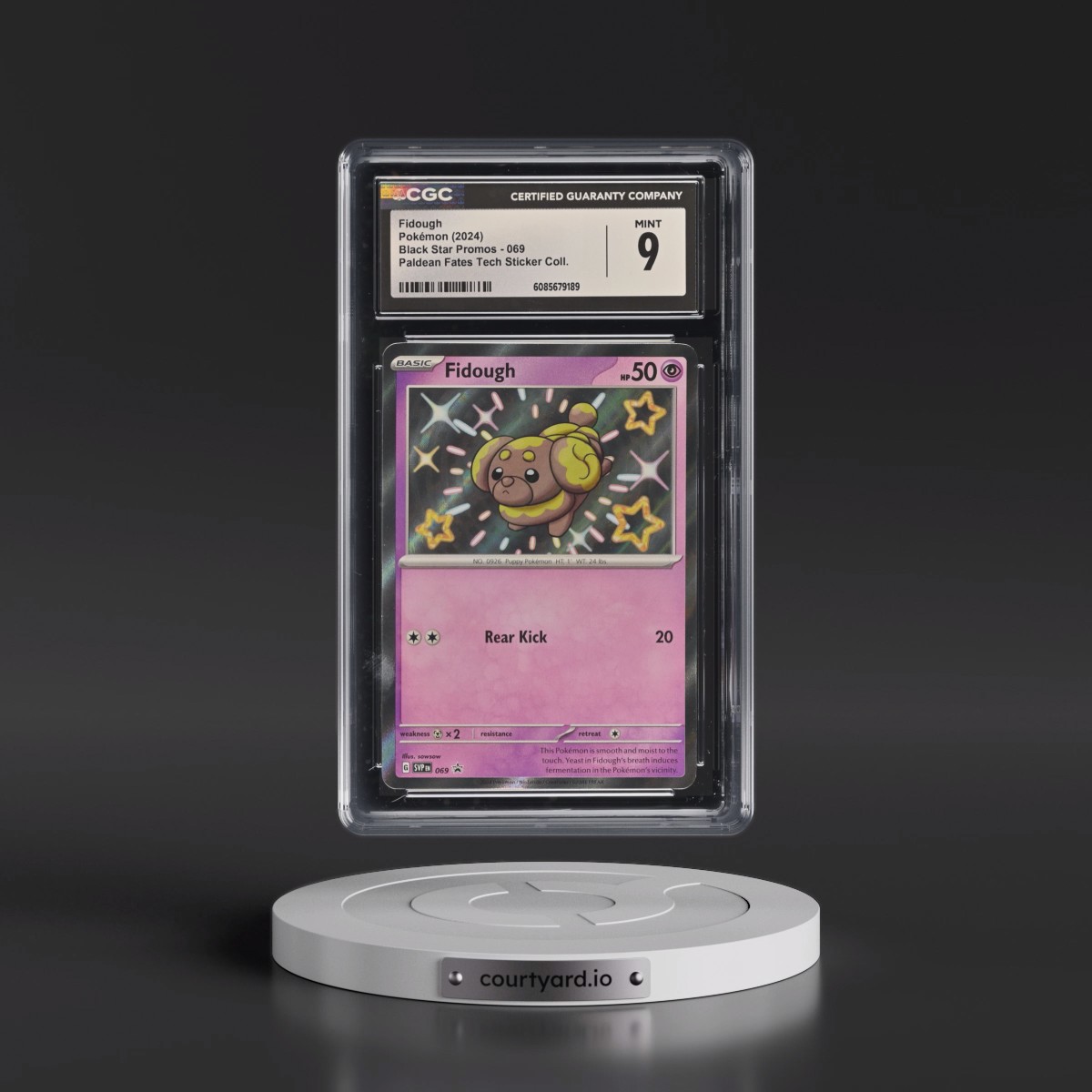 2023 Black Star Promos - Scarlet & Violet SVP EN #069 Fidough - Paldean Fates Tech Sticker Collection (CGC 9 MINT)
