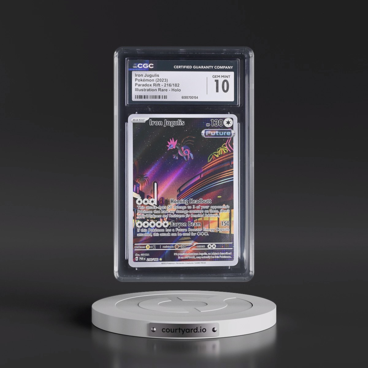 2023 Paradox Rift - PAR EN #216/182 Iron Jugulis - Illustration Rare Holo (CGC 10 GEM MINT)
