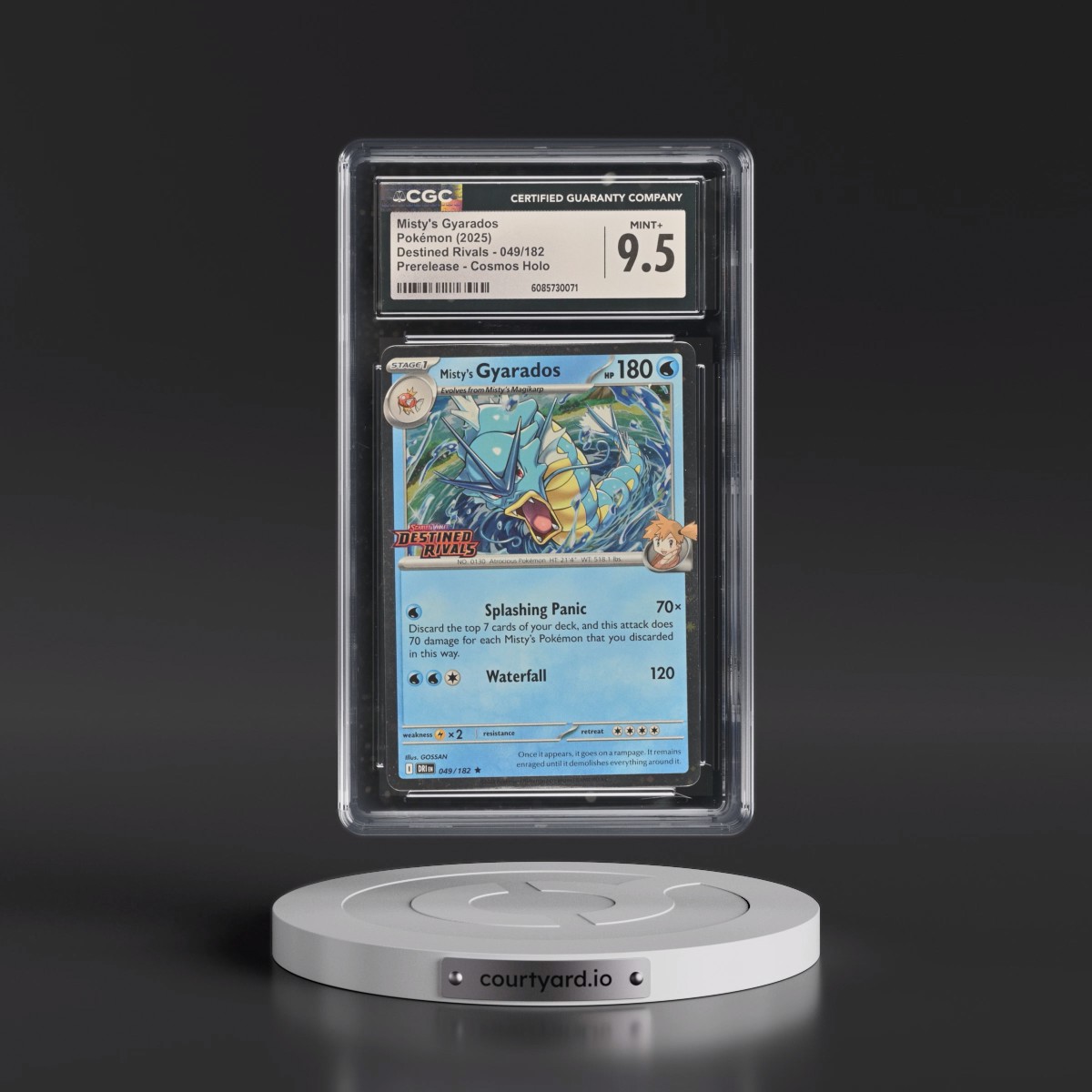 2025 Destined Rivals - DRI EN #049/182 Misty's Gyarados - Prerelease (Cosmos Holo) (CGC 9.5 MINT+)