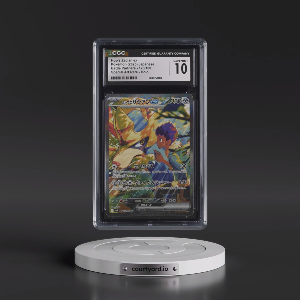 2025 Battle Partners - sv9 #128/100 Hop's Zacian ex - Special Art Rare Holo (CGC 10 GEM MINT)