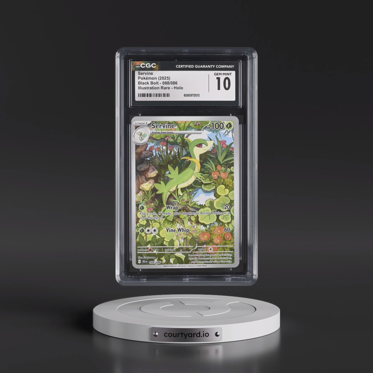 2025 Black Bolt - BLK EN #088/086 Servine - Illustration Rare Holo (CGC 10 GEM MINT)