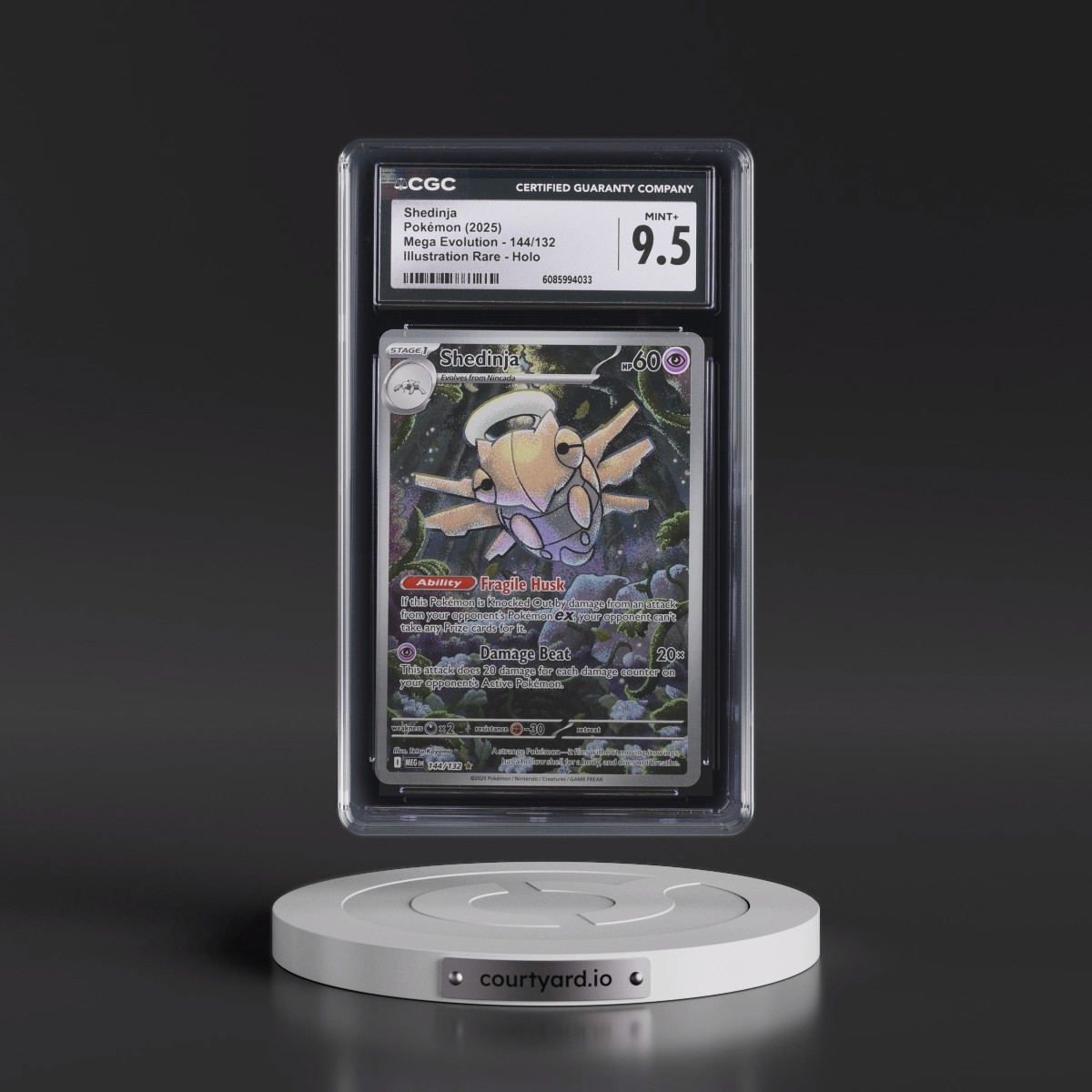 2025 Mega Evolution - MEG EN #144/132 Shedinja - Illustration Rare Holo (CGC 9.5 MINT+)
