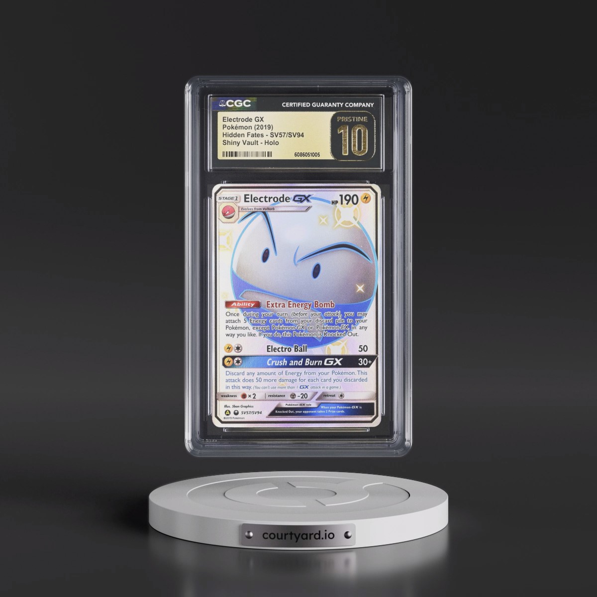 2019 Hidden Fates #SV57/SV94 Electrode GX - Shiny Vault Holo (CGC 10 PRISTINE)