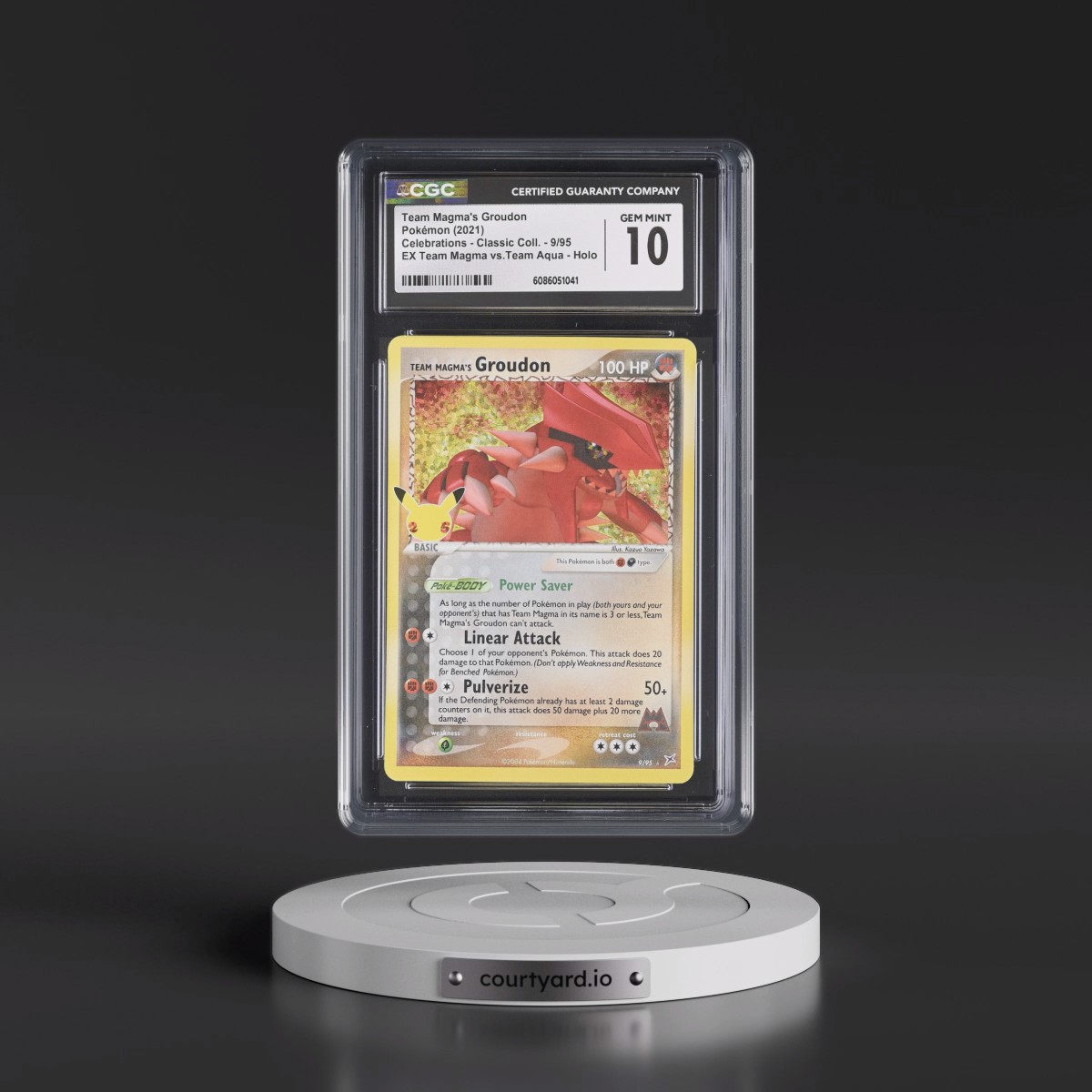 2021 Celebrations - Classic Collection #9/95 Team Magma's Groudon - EX Team Magma vs.Team Aqua Holo (CGC 10 GEM MINT)