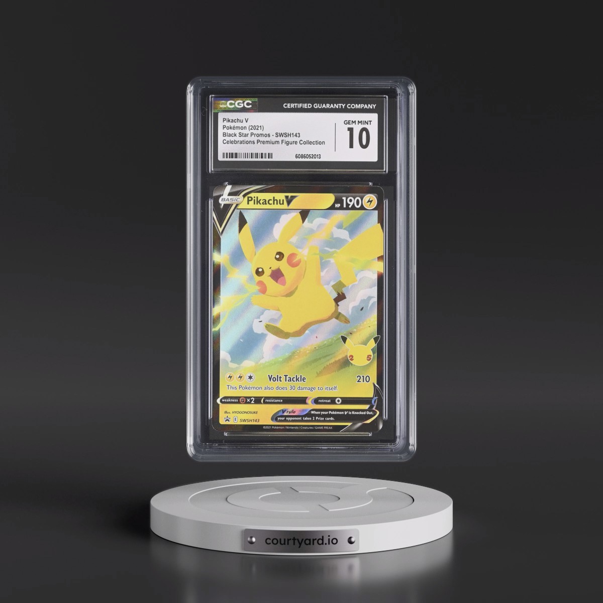 2017 Black Star Promos - Sword & Shield #SWSH143 Pikachu V - Celebrations Premium Figure Coll. - Pikachu VMAX (Holo) (CGC 10 GEM MINT)