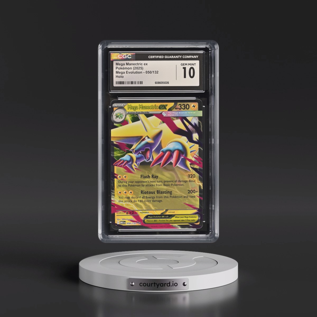 2025 Mega Evolution - MEG EN #050/132 Mega Manectric ex - Holo (CGC 10 GEM MINT)