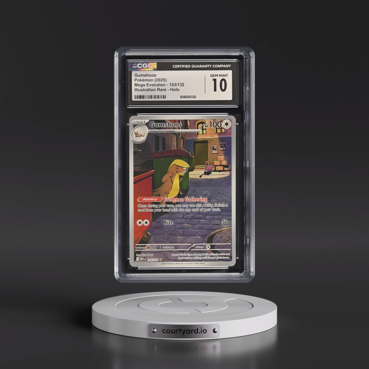 2025 Mega Evolution - MEG EN #153/132 Gumshoos - Illustration Rare Holo (CGC 10 GEM MINT)