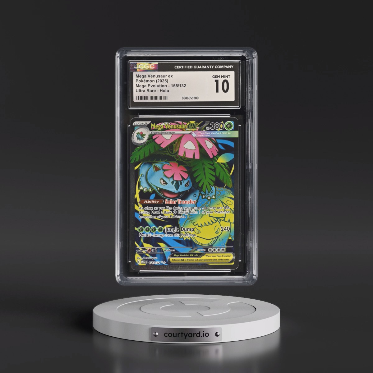 2025 Mega Evolution - MEG EN #155/132 Mega Venusaur ex - Ultra Rare Holo (CGC 10 GEM MINT)