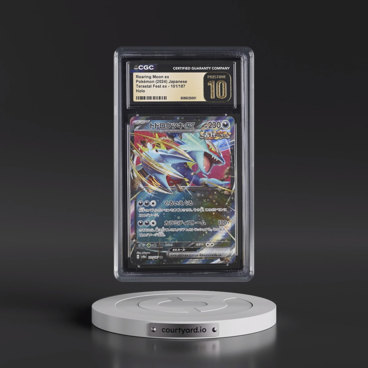 2024 High Class Pack: Terastal Fest ex - sv8a #101/187 Roaring Moon ex - Holo (CGC 10 PRISTINE)