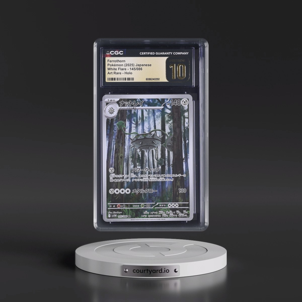 2025 White Flare - sv11W #145/086 Ferrothorn - Art Rare Holo (CGC 10 PRISTINE)
