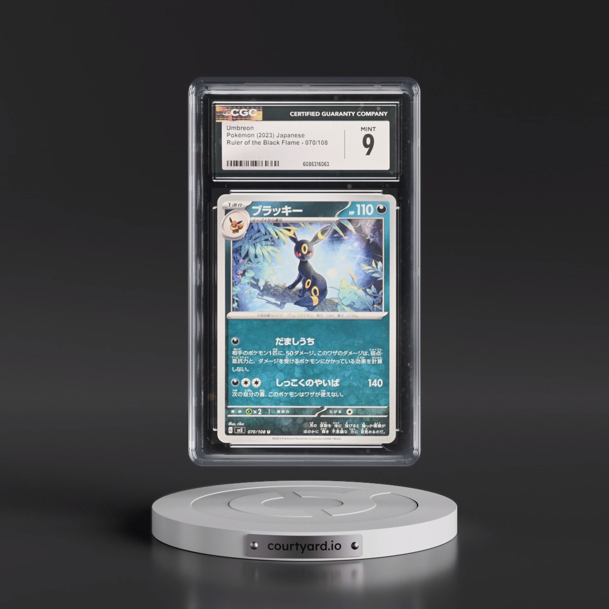 2023 Pokémon SV3-Ruler of the Black Flame #070 Umbreon (CGC 9 MINT)