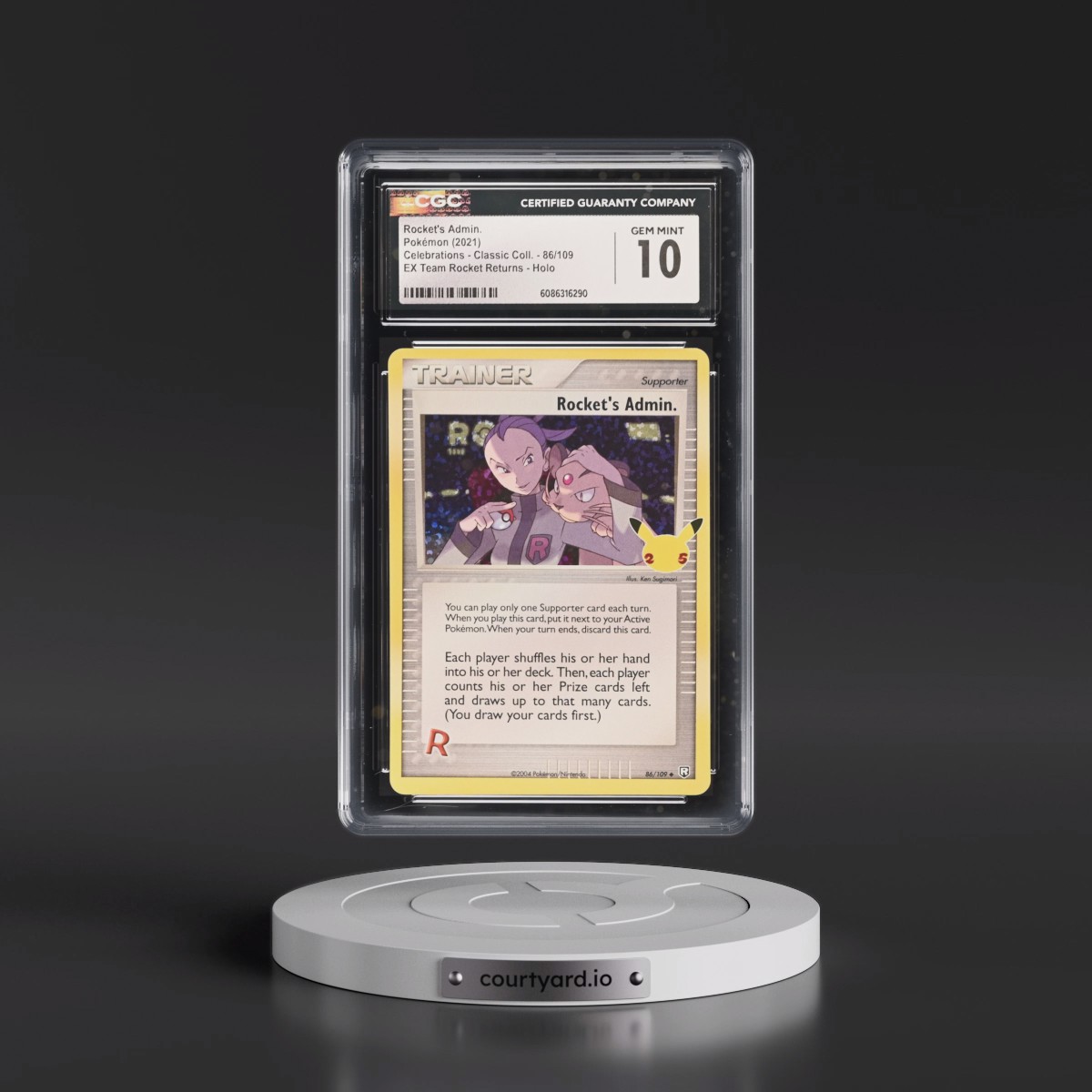 2021 Celebrations - Classic Collection #86/109 Rocket's Admin. - EX Team Rocket Returns Holo (CGC 10 GEM MINT)