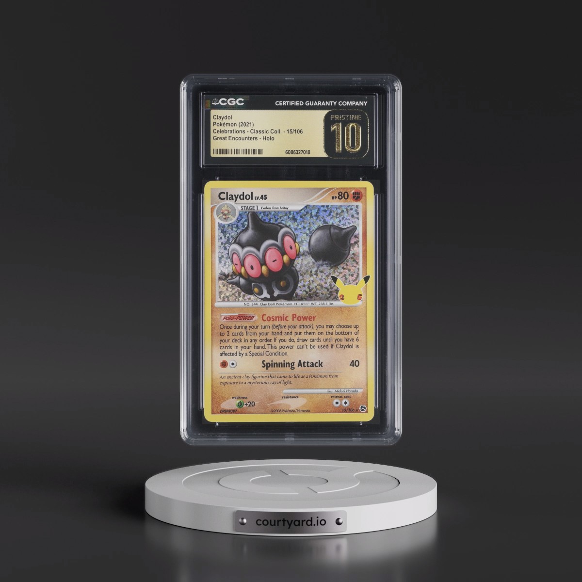 2021 Celebrations - Classic Collection #15/106 Claydol - Great Encounters Holo (CGC 10 PRISTINE)