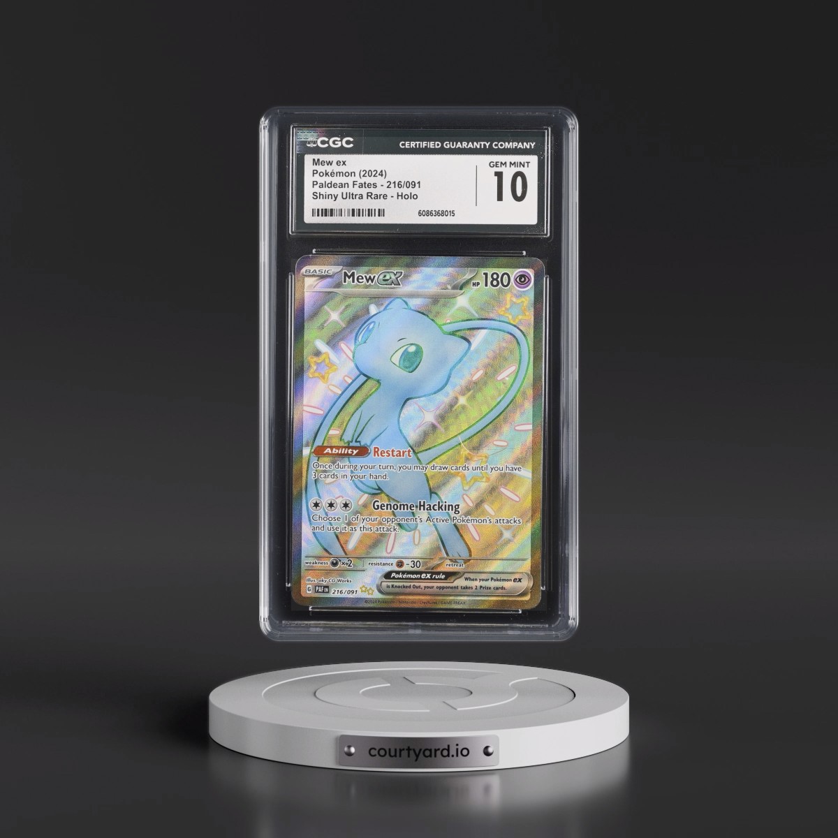 2024 Paldean Fates - PAF EN #216/091 Mew ex - Shiny Ultra Rare Holo (CGC 10 GEM MINT)