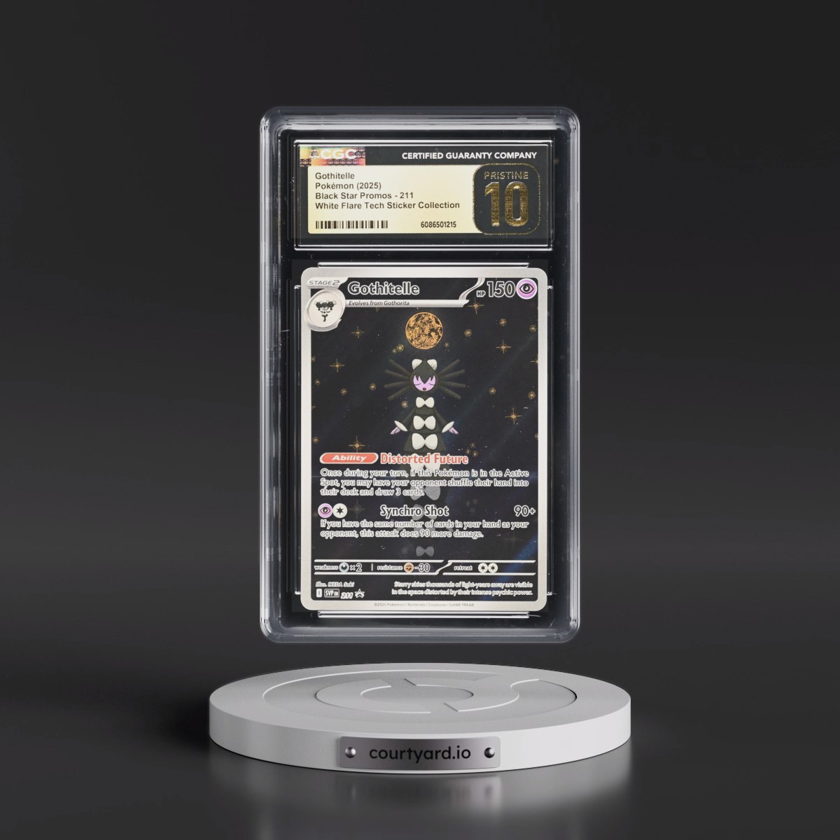 2025 Pokémon Svp EN-SV Black Star Promo #211 Gothitelle - White Flare Tech Sticker Collection (CGC 10 PRISTINE)