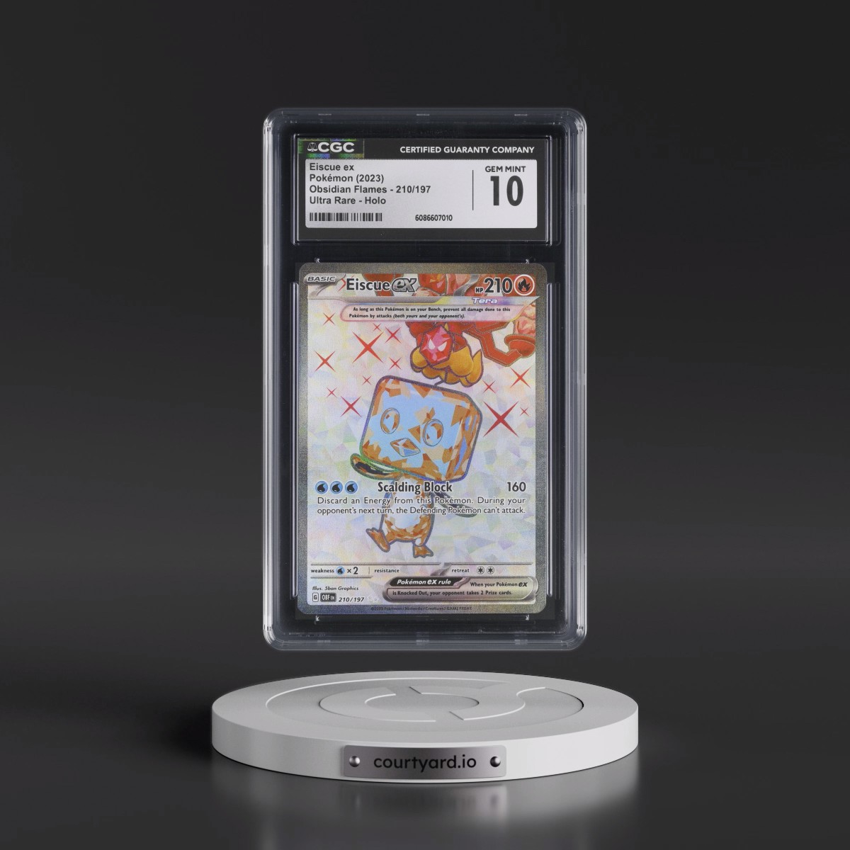 2023 Obsidian Flames - OBF EN #210/197 Eiscue ex - Ultra Rare Holo (CGC 10 GEM MINT)
