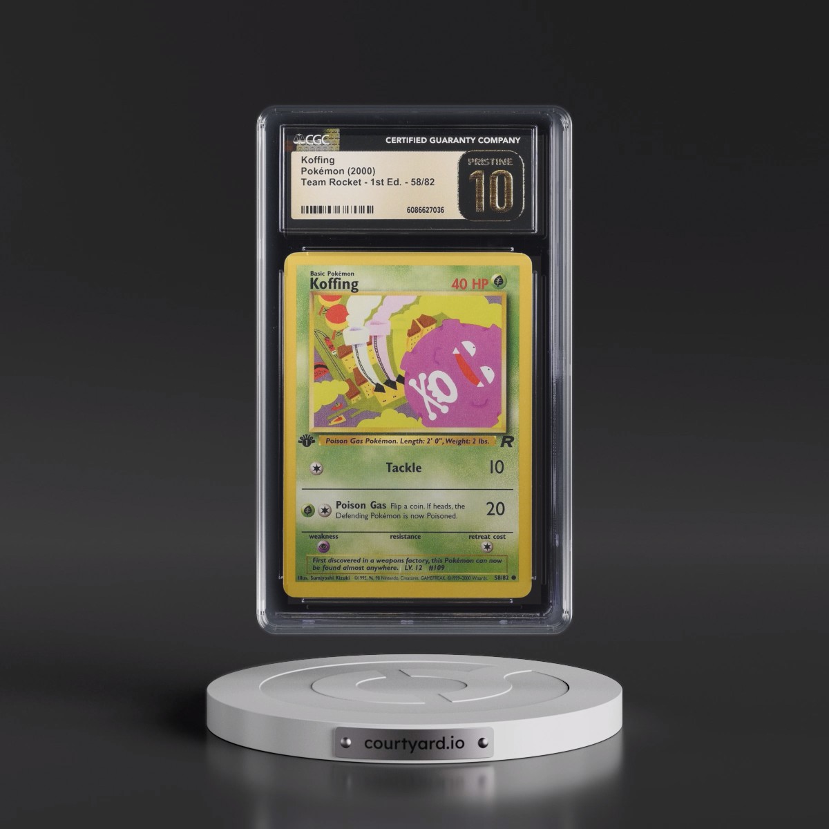 2000 Team Rocket #58/82 Koffing - 1st Edition 1st Edition (CGC 10 PRISTINE)