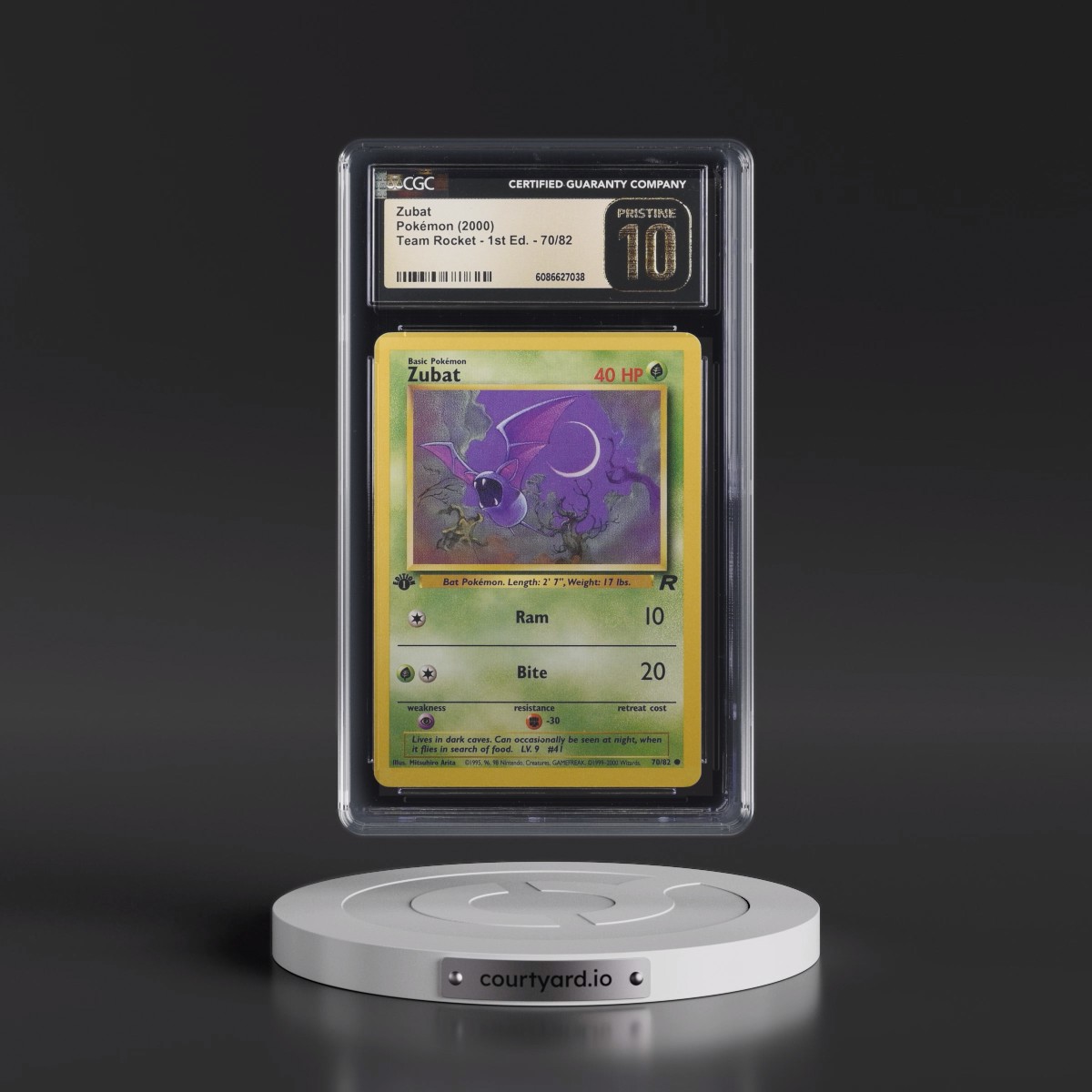 2000 Team Rocket #70/82 Zubat - 1st Edition 1st Edition (CGC 10 PRISTINE)