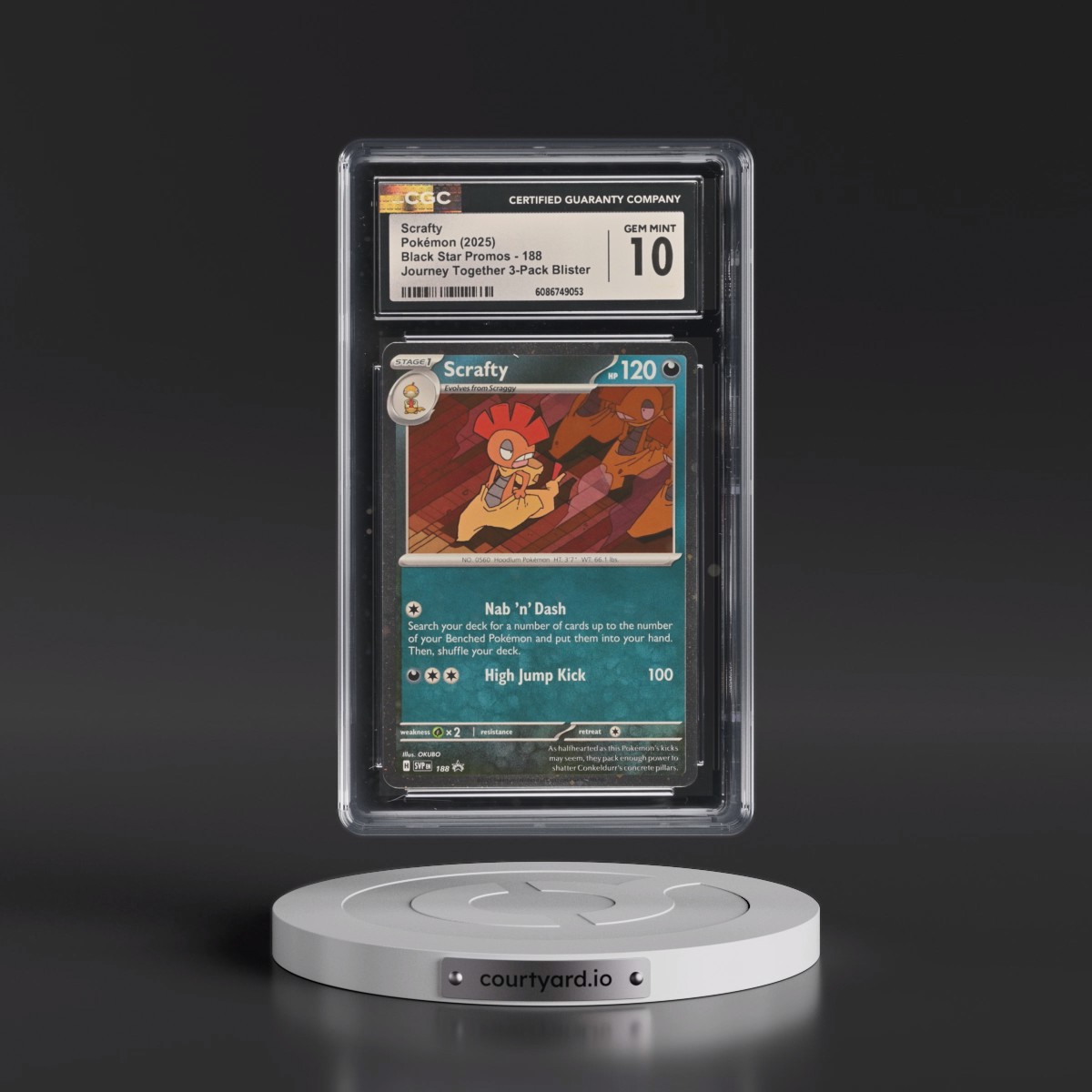 2023 Black Star Promos - Scarlet & Violet SVP EN #188 Scrafty - Journey Together 3-Pack Blister (Holo) (CGC 10 GEM MINT)