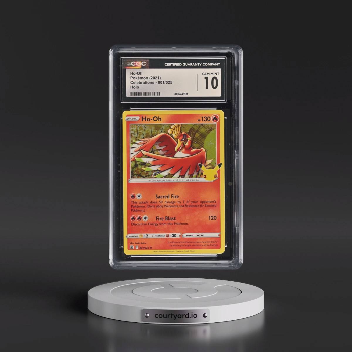 2021 Celebrations #001/025 Ho-Oh - Holo (CGC 10 GEM MINT)