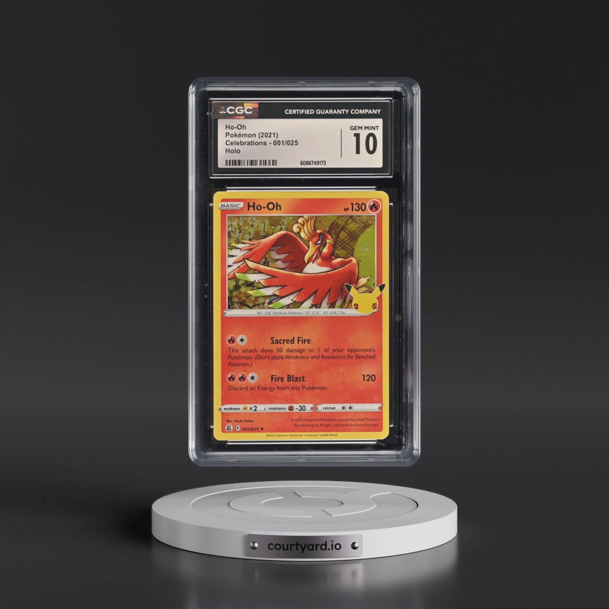 2021 Celebrations #001/025 Ho-Oh - Holo (CGC 10 GEM MINT)