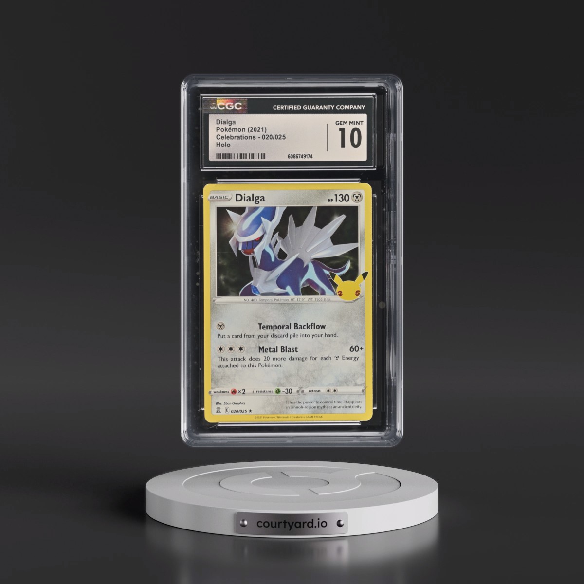2021 Celebrations #020/025 Dialga - Holo (CGC 10 GEM MINT)