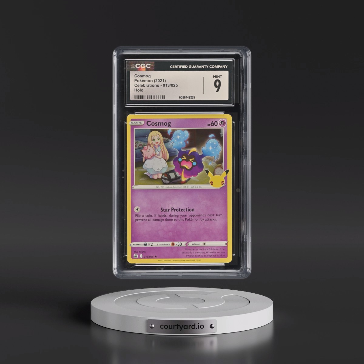 2021 Celebrations #013/025 Cosmog - Holo (CGC 9 MINT)