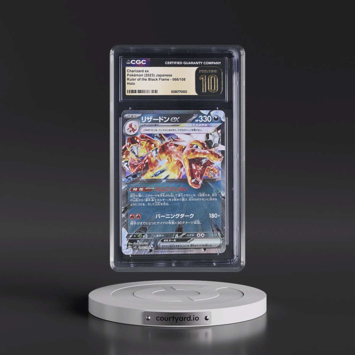 2023 Ruler of the Black Flame #066/108 Charizard ex - Holo (CGC 10 PRISTINE)