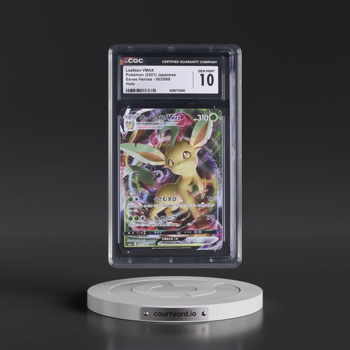 2021 Eevee Heroes #003/069 Leafeon VMAX - Holo (CGC 10 GEM MINT)