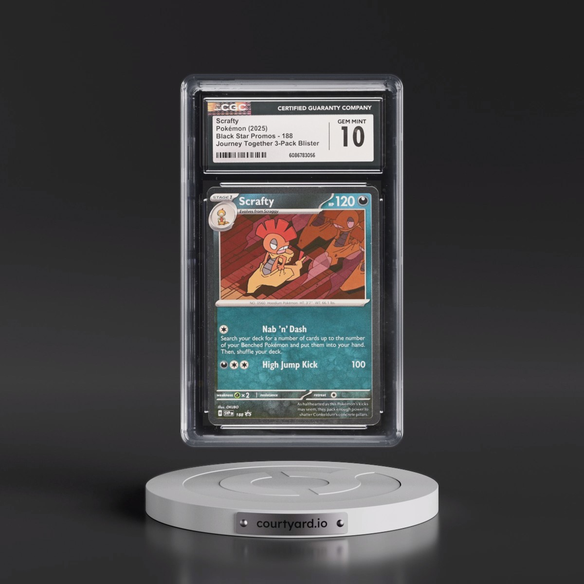 2023 Black Star Promos - Scarlet & Violet SVP EN #188 Scrafty - Journey Together 3-Pack Blister (Holo) (CGC 10 GEM MINT)