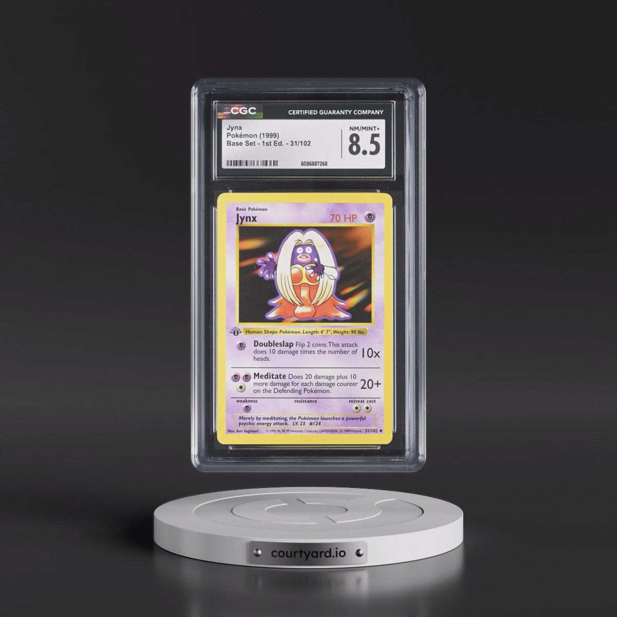 1999 Base Set #31/102 Jynx - 1st Edition 1st Edition (CGC 8.5 NM-MT+)