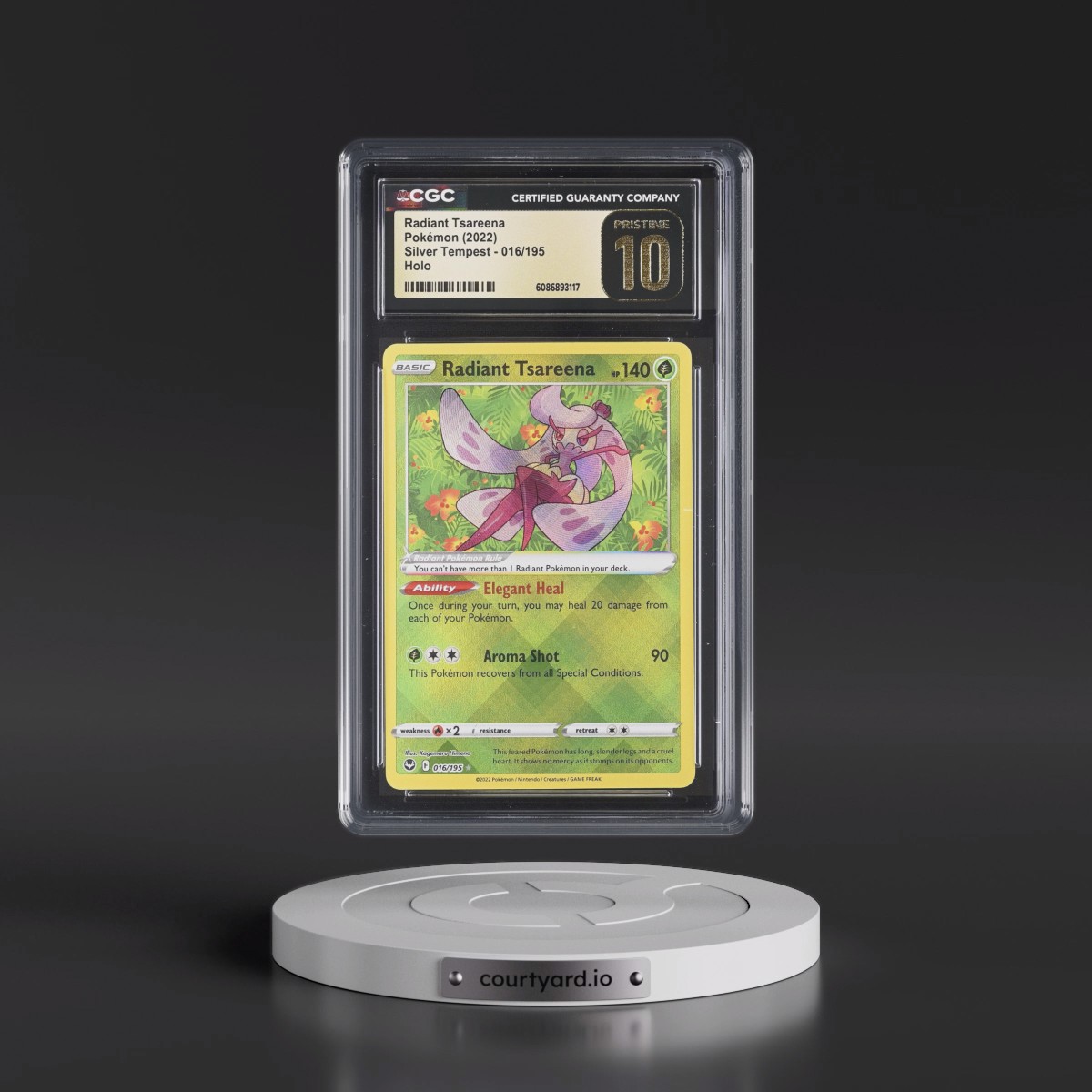 2022 Silver Tempest #016/195 Radiant Tsareena - Holo (CGC 10 PRISTINE)