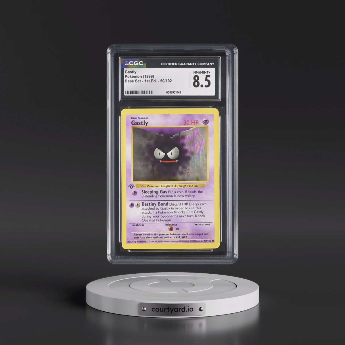 1999 Base Set #50/102 Gastly - 1st Edition 1st Edition (CGC 8.5 NM-MT+)