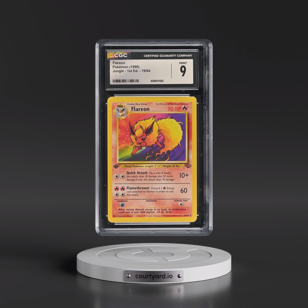 1999 Jungle #19/64 Flareon - 1st Edition 1st Edition (CGC 9 MINT)