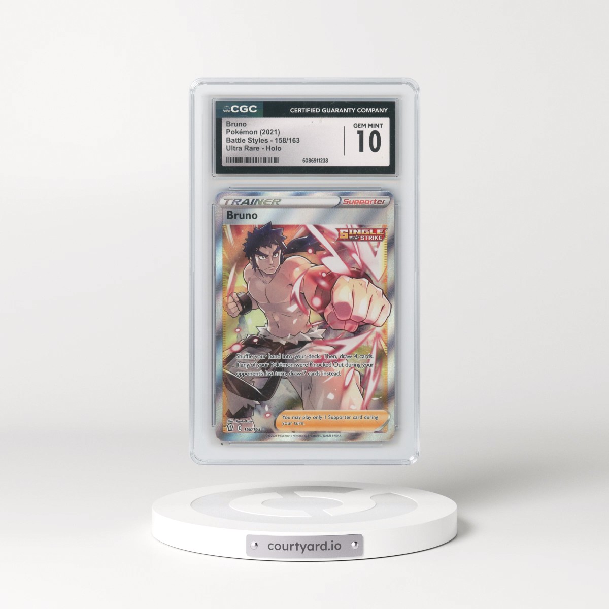2021 Battle Styles #158/163 Bruno - Ultra Rare Holo (CGC 10 GEM MINT)