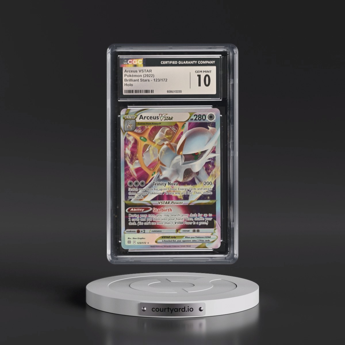 2022 Brilliant Stars #123/172 Arceus VSTAR - Holo (CGC 10 GEM MINT)