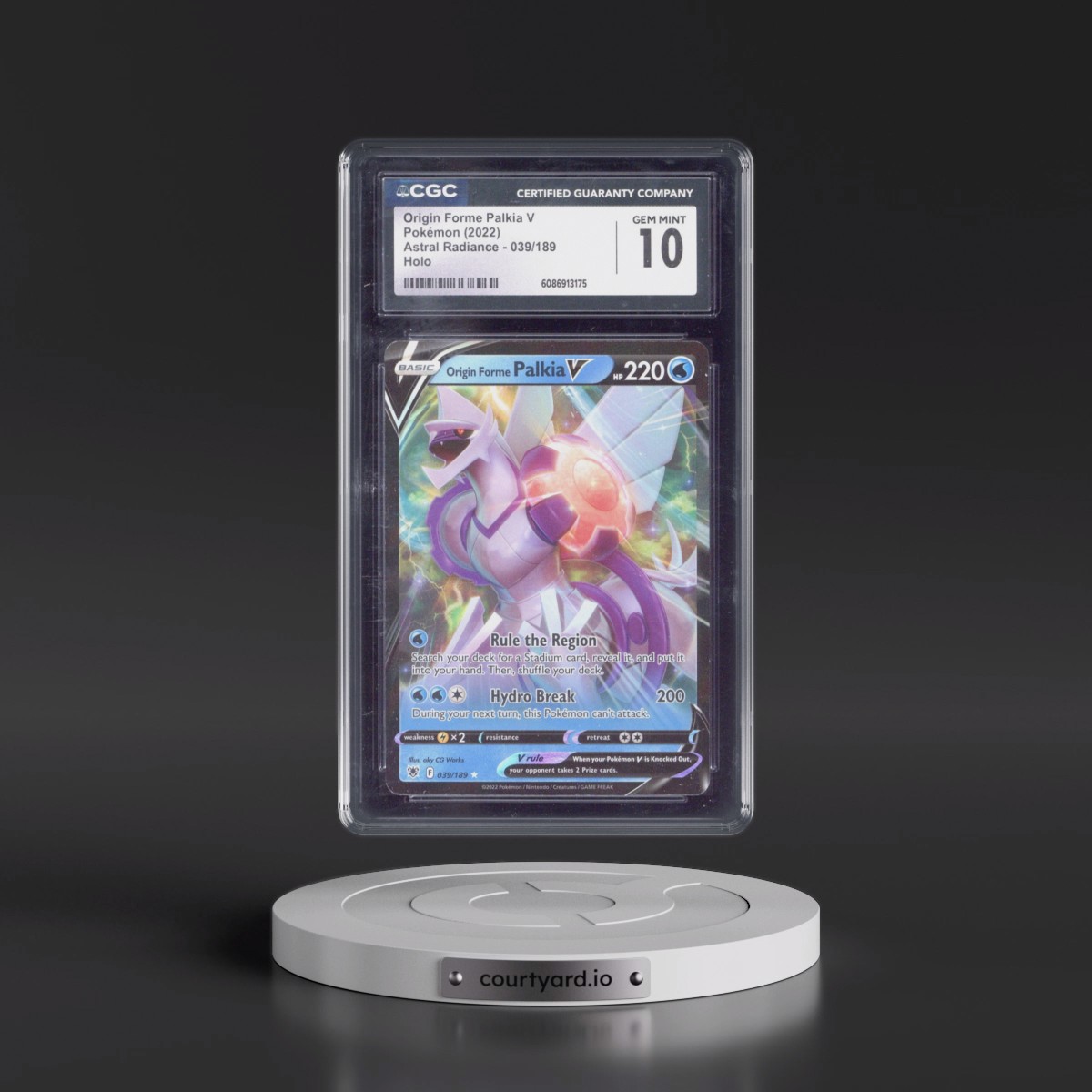Astral Radiance #039/189 Origin Forme Palkia V - Holo (CGC 10 GEM MINT)