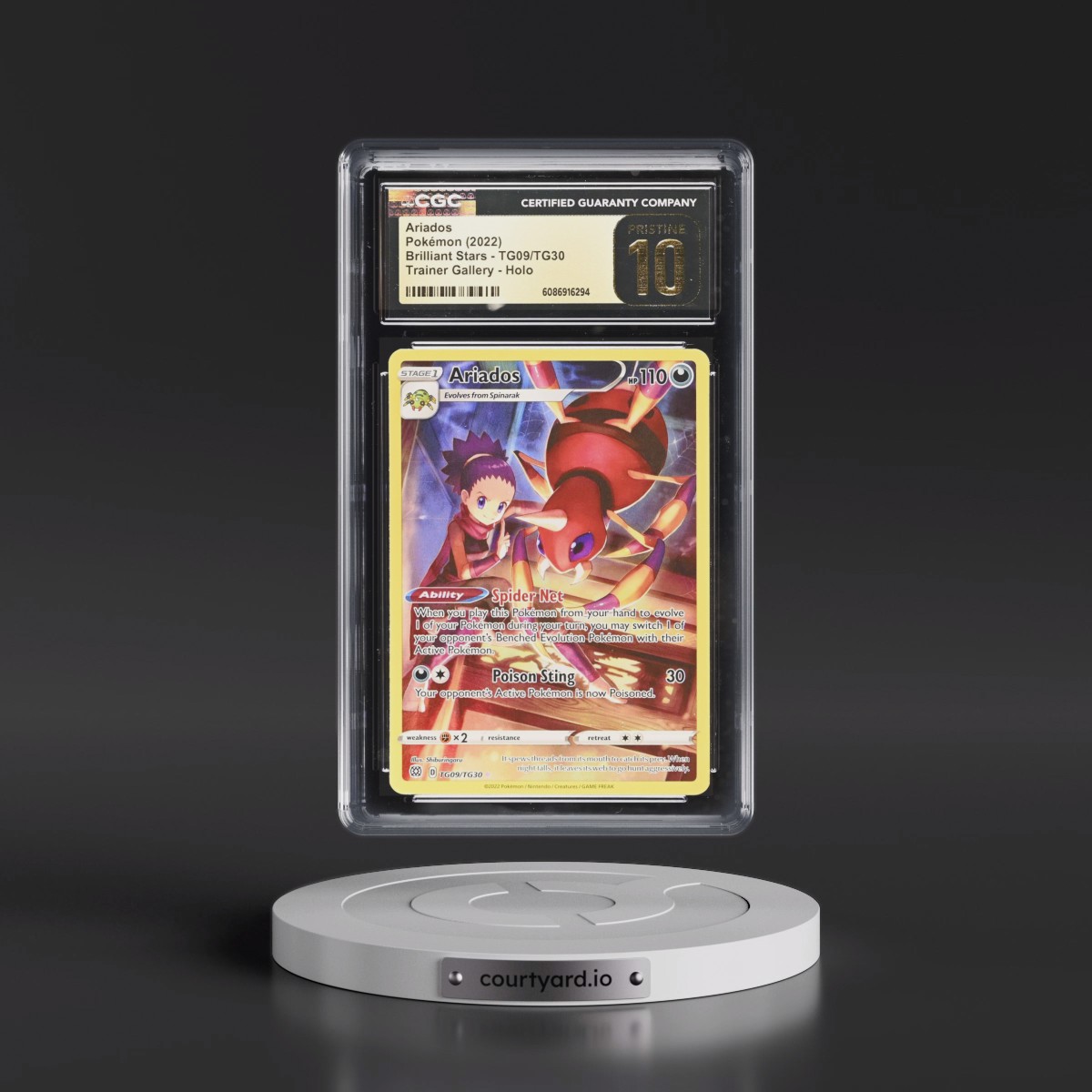 2022 Brilliant Stars #TG09/TG30 Ariados - Trainer Gallery Holo (CGC 10 PRISTINE)
