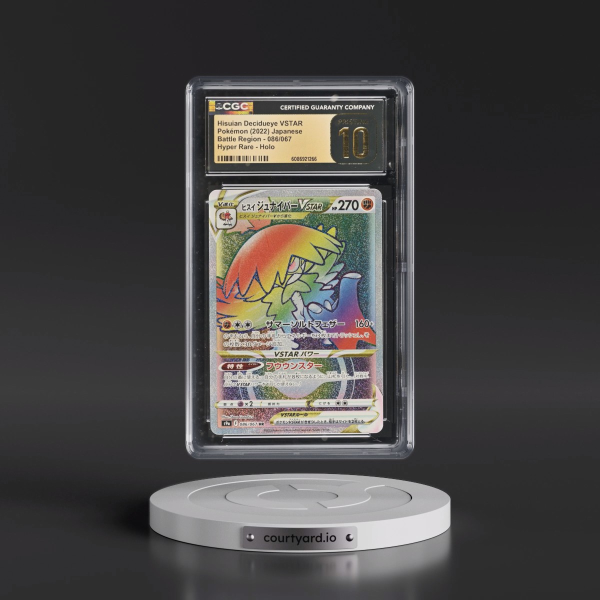 2022 Battle Region #086/067 Hisuian Decidueye VSTAR - Hyper Rare Holo (CGC 10 PRISTINE)