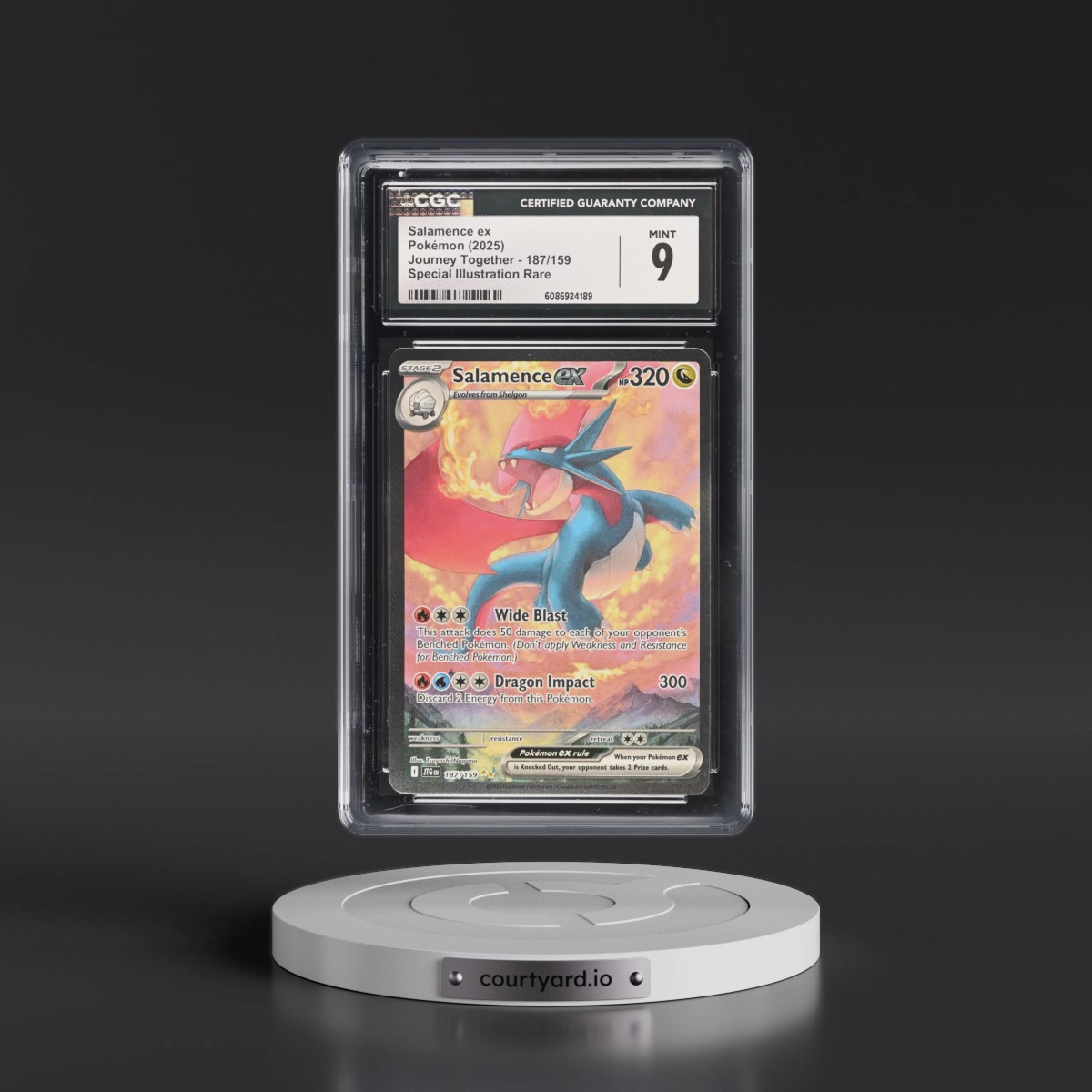 2024 Journey Together - JTG EN #187/159 Salamence ex - Special Illustration Rare (Holo) (CGC 9 MINT)