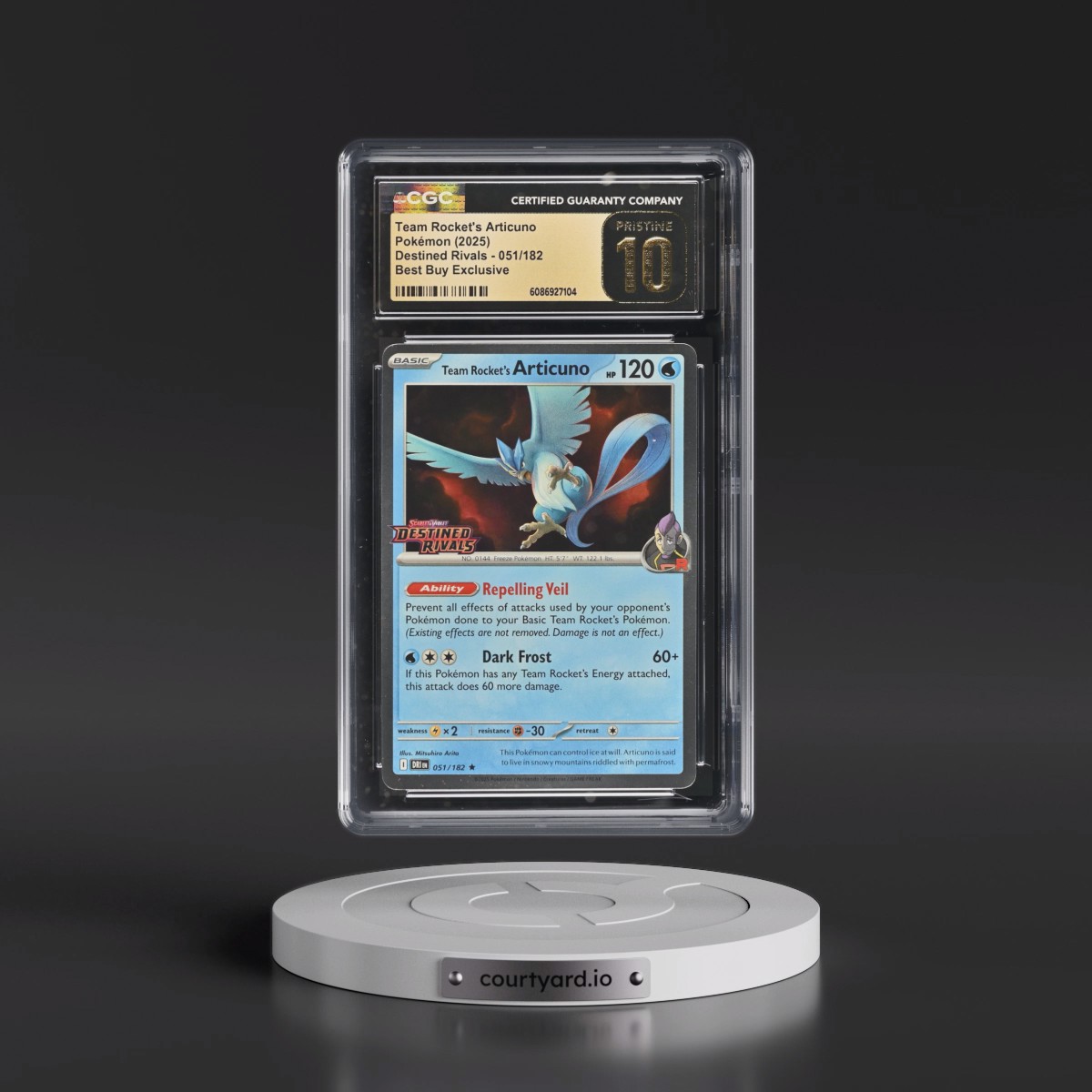 2025 Destined Rivals - DRI EN #051/182 Team Rocket's Articuno - Best Buy Exclusive (Set Logo Stamp) (CGC 10 PRISTINE)