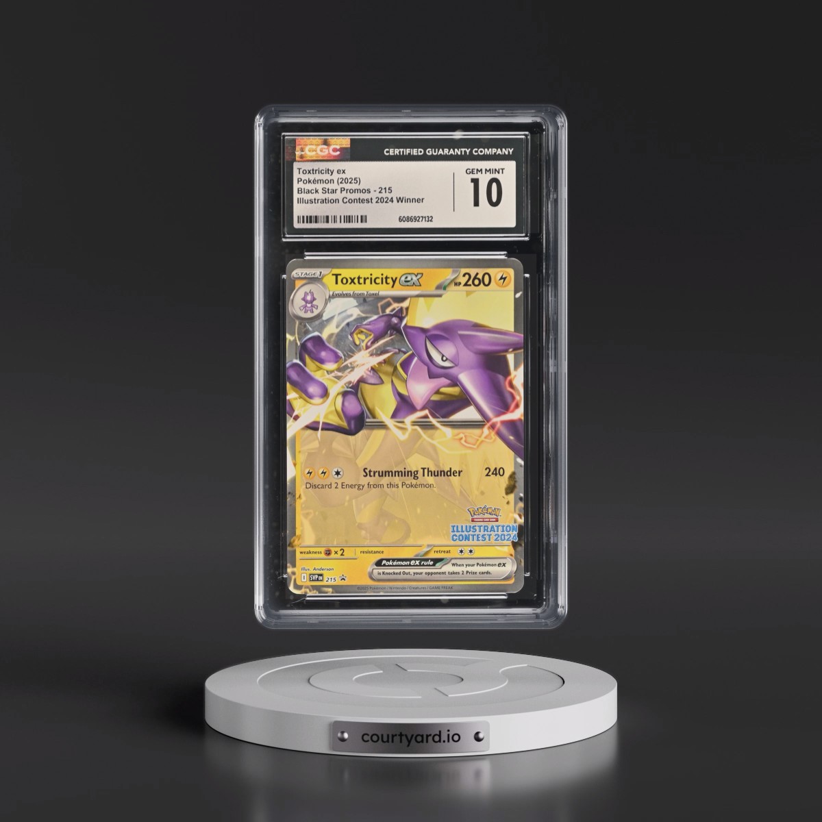 2023 Black Star Promos - Scarlet & Violet SVP EN #215 Toxtricity ex - Illustration Contest 2024 Winner (CGC 10 GEM MINT)