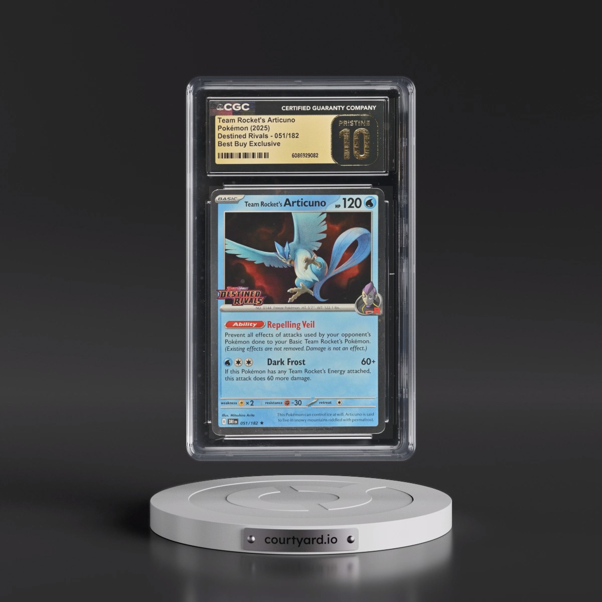 2025 Destined Rivals - DRI EN #051/182 Team Rocket's Articuno - Best Buy Exclusive (Set Logo Stamp) (CGC 10 PRISTINE)