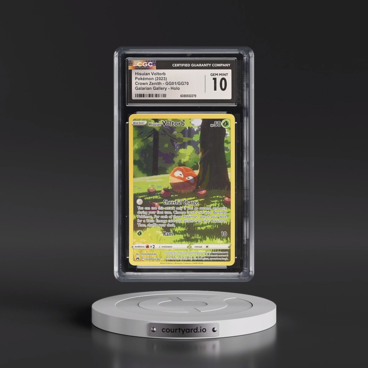 2023 Crown Zenith #GG01/GG70 Hisuian Voltorb - Galarian Gallery Holo (CGC 10 GEM MINT)