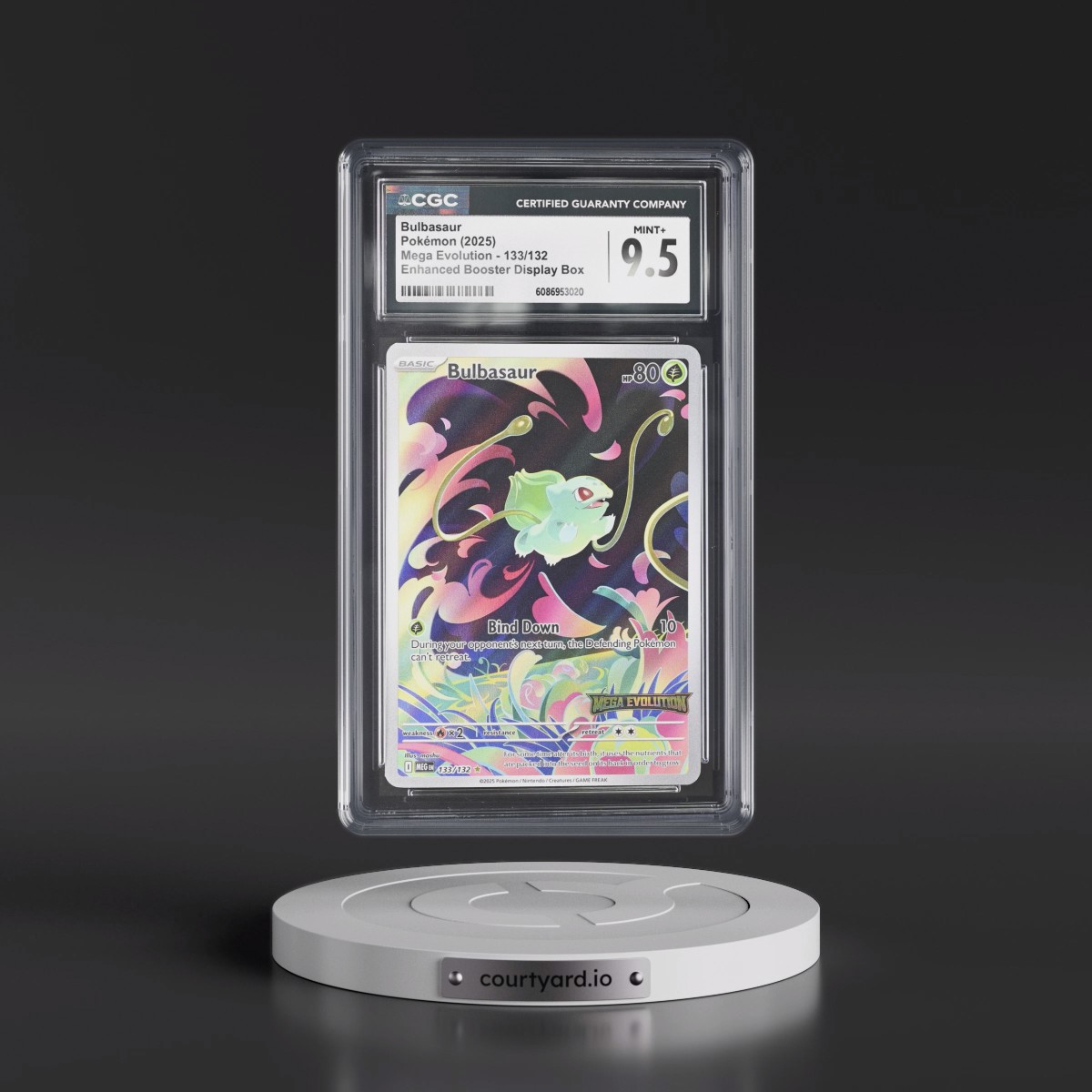 2025 Mega Evolution - MEG EN #133/132 Bulbasaur - Enhanced Booster Display Box (Mega Evolution Stamp) (CGC 9.5 MINT+)