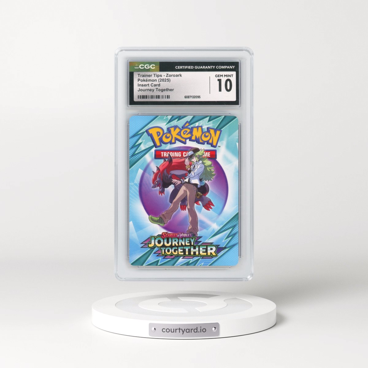 1999 Insert Card Trainer Tips - Zoroark - Journey Together (Darmanitan/Corviknight Back) (CGC 10 GEM MINT)