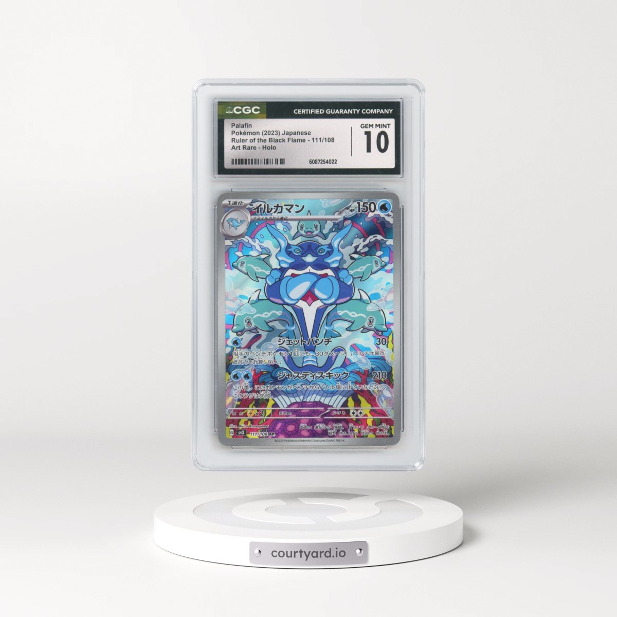 2023 Pokémon SV3-Ruler of the Black Flame #111 Palafin - Art Rare (CGC 10 GEM MINT)